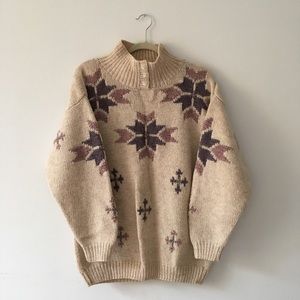 Vintage hand knit wool jumper